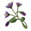 Broche de lapela em esmalte com flor violeta e cristal (1 peça) 5