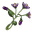 Broche de lapela em esmalte com flor violeta e cristal (1 peça) 7