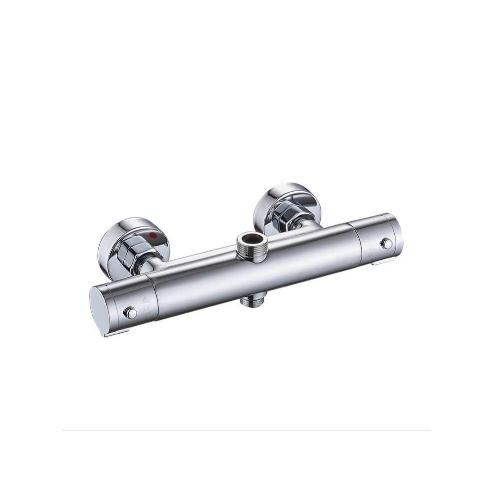 Thermostatic Shower Mixer Valve, Cylindrical Double Outlet, Top G3/4 Bsp, 26.4 Mm, Chrome Finish 6083684412370