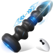 Plug anal vibrant et oscillant 15 cm en silicone souple, masseur prostatique pour homme, design confortable pour utilisation intime et stimulatio
