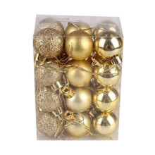 Christmas Ball Ornaments Gold Shatterproof 1.2 inch 24 pcs