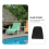 Capa preta e resistente para cadeira de piscina/jardim. 4