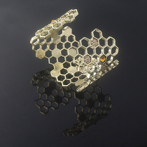 Pulseira feminina ajustável com pingente de abelha (1 peça) 2