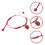 Pulseira trançada com pingente de morango (2 peças) 6