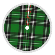 Christmas tree skirt plaid 48 inch rustic holiday decor