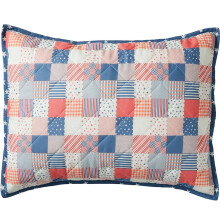 Patriotic Check Quilt Ensemble Sham