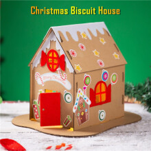 Kayannuo Slaapkamerdecoratie Kerstuitverkoop Handgemaakte Kerst DIY Kersthuis Cadeau Puzzel Maakpakket Woonkamerdecoratie