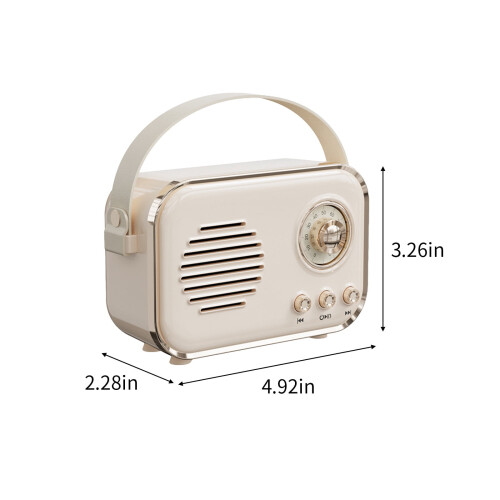 Rádio retrô com Bluetooth, subwoofer e entrada USB (1 unidade) 2