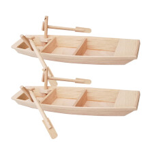 Eease unfinished wood boat craft kit with oars 2 pcs