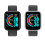 Montre connectée CheAAlet 1,44 pouce, étanche IP67, noire 2