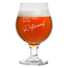 Belgian beer tulip glass 16 oz stemmed