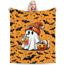 Halloween blanket for kids soft warm throw 50x60 inches