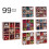 Christmas Tree Ornaments Set Shatterproof 99 pcs Red Silver 2