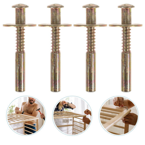 Mini-stempellås i rustfrit stål til tremmeseng (4 stk.) 1