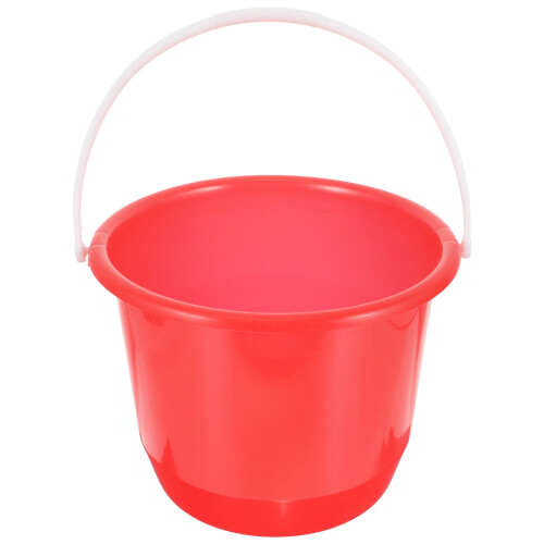 Röd plasthink med handtag 5L 1