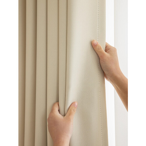 Blackout curtain polyester pleated thermal insulated 2