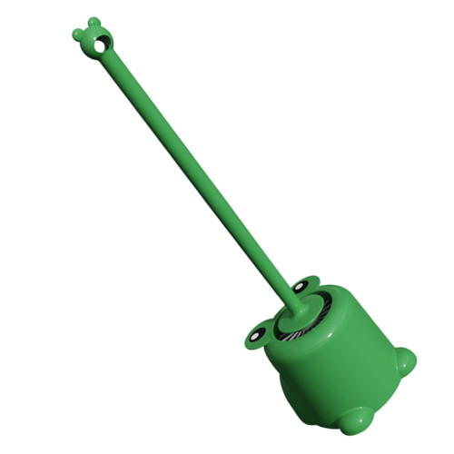 Escova de limpeza para vaso sanitário com cabo longo e base de apoio (1 conjunto) 1