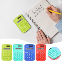 Calculator științific SLMOTUAE cu LCD cu 8 cifre, alimentat cu energie solară și baterii, dimensiune de buzunar, compatibil cu baterii AAA