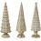 Christmas tree tabletop decor set ivory gold 3 pcs 1