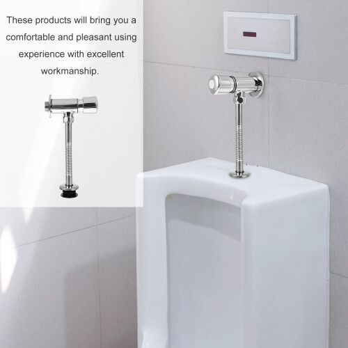 Toilet Flush Valve Copper Delay Hand-Press Urinal Device 2