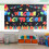 Skolebanner Bakteppe Polyester Dørgardin 6