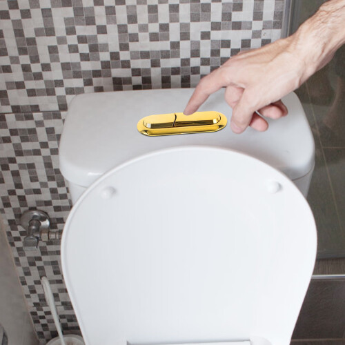 Toilet Tank Flush Switch Button Plastic 1