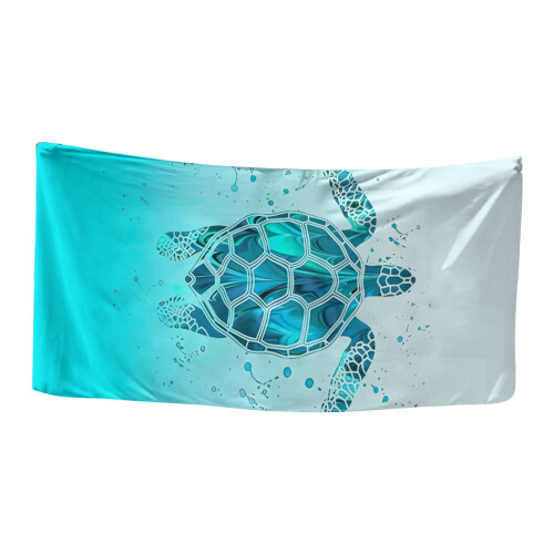Extra groot, zandbestendig strandhanddoek van microvezel, 29 x 59 inch. 2