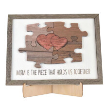 Mother and Child Heart Wooden Puzzle