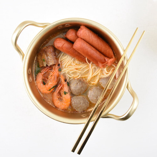 Κορεάτικη χύτρα νουντλς Ramen, χύτρα σούπας 3 λεπτών με καπάκι 2