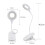 Lampe de chevet LED avec clip et design pliable 6