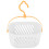 Rideau de douche en plastique blanc avec crochets 2