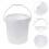 1Pack Plastic Bucket Pail for General Users with Water Holding Function White 20.8X20.8X20.6in 5L 8