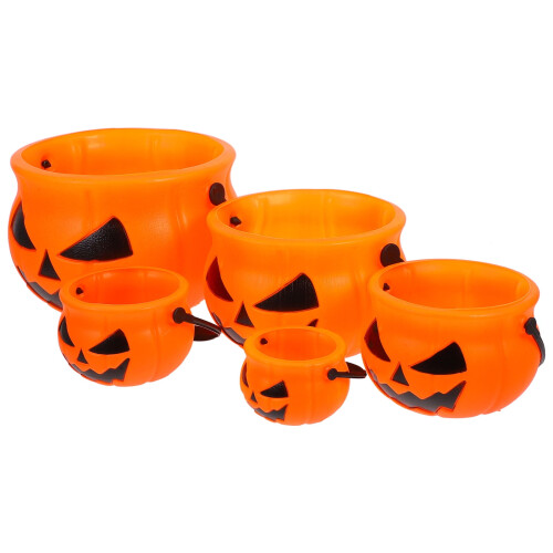 Godishink Halloween Pumpaformad Plast 5 st 2