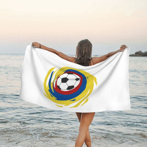 Toalha de praia de microfibra com a bandeira da Colômbia, 76 x 152 cm (30 x 60 polegadas) 2