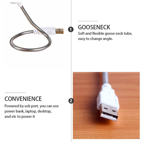 USB mini-blæser med svanehals, 4 stk. 2