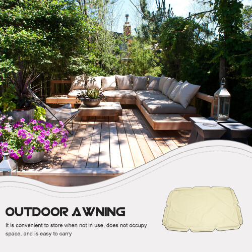 Housse imperméable beige pour balancelle de patio 1