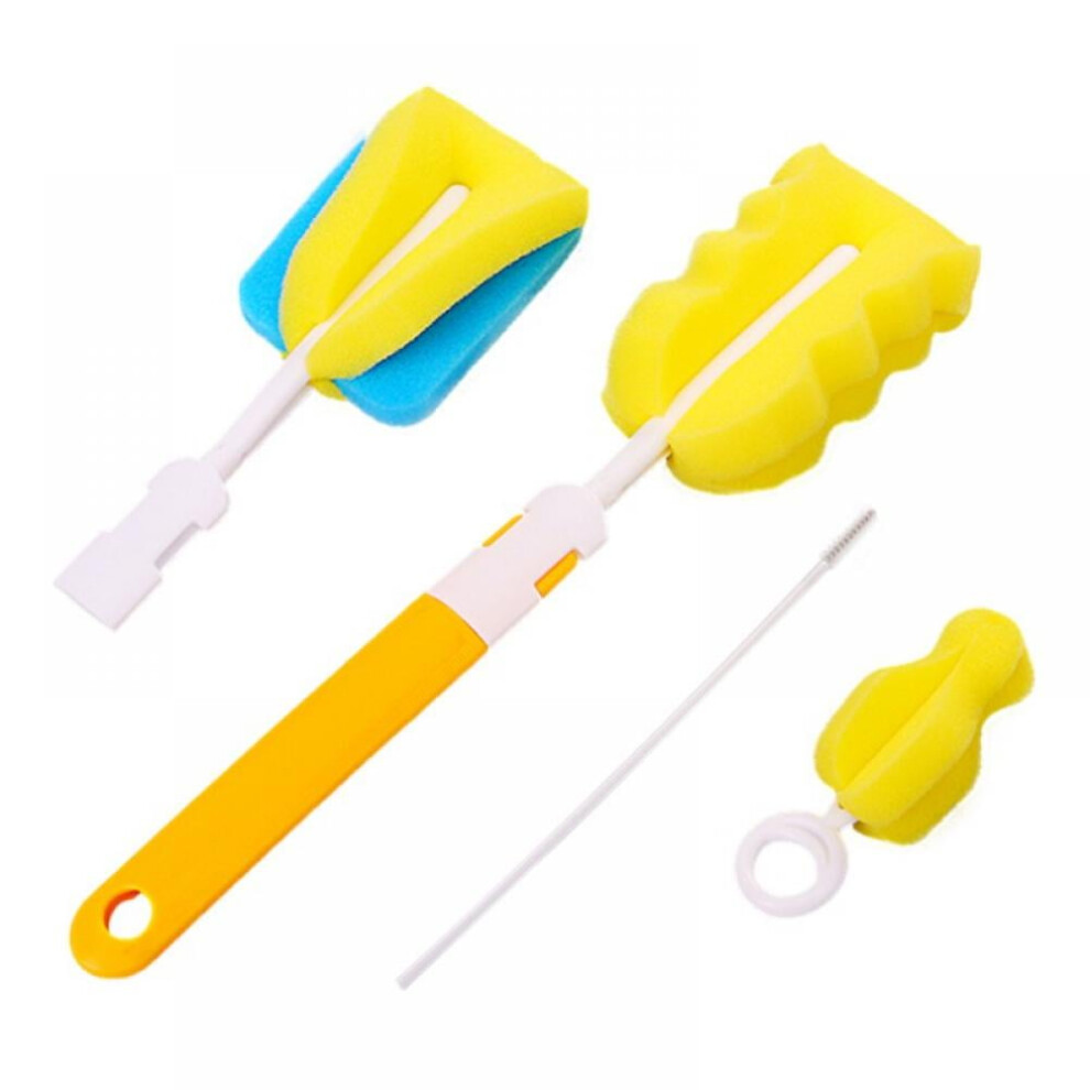 Bottle Cleaning Brushes Set Plastic Sponge 4pcs