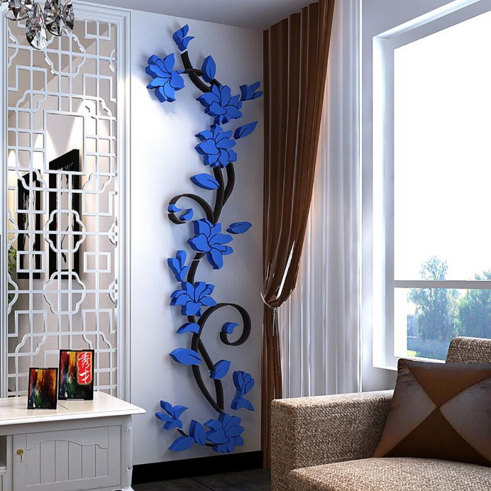 3D Mirror Flower Wall Decal Removable Room Decor 928028808890
