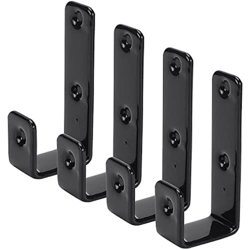 4PCS Μαύρη Σκάλα Κρεβατιού Πλαστικά Γάντζοι Βαρύ Τύπου Εξαρτήματα Βοηθητικό