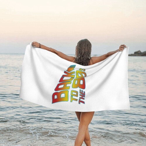 Toalha de praia retrô neon dos anos 80 em microfibra, 76 x 152 cm (30 x 60 polegadas). 2