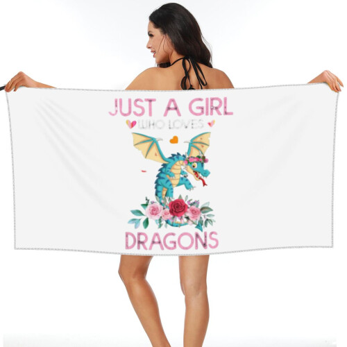 Toalha de praia de microfibra com estampa de dragão, 76 x 152 cm (30 x 60 polegadas). 1