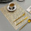 PVC table mat heat insulation rectangular round ginkgo leaf 7