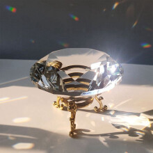 80 χιλιοστά K9Crystal Diamond Paperweight Διακοσμητικό Rainbow Maker Πρίσμα Γυαλί Διαμάντια Στολίδια