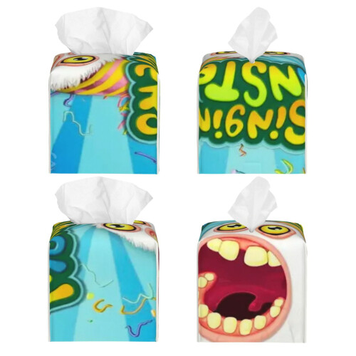 Boîte à mouchoirs rectangulaire en cuir Singing Monsters 1