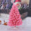 Artificial Christmas Tree Pink 60 cm with Plastic Stand 6