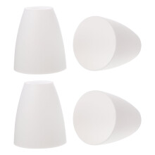 Lot de 4 abat-jour décoratifs en plastique pour lampe de chevet, suspension ou applique murale.