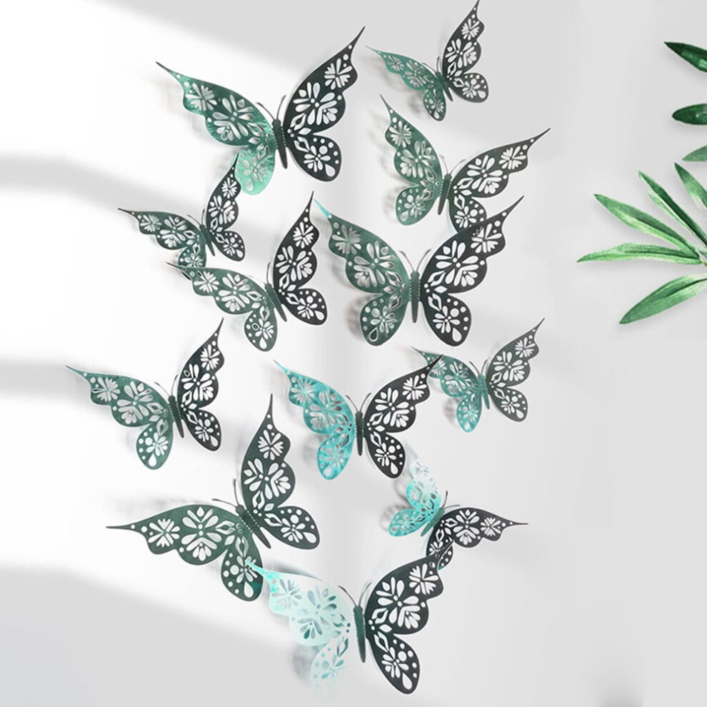 Butterfly Wall Stickers 3D Home Decor 12 Pcs 9314556850622