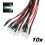 White 1-LED Light Bulb Wired Round Top 5V-12V 10 Pack 4