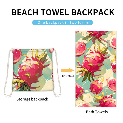 Pitaya Strandhandtuch-Rucksack 2-in-1 1