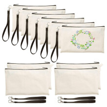 Canvas pencil case for sublimation DIY craft 10 pcs